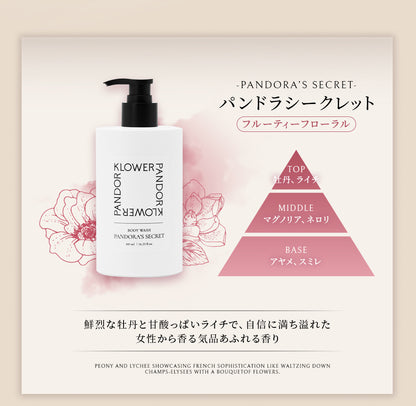 台湾発フレグランスブランドKLOWER PANDOR クロワーパンド ボディウォッシュ 480ml